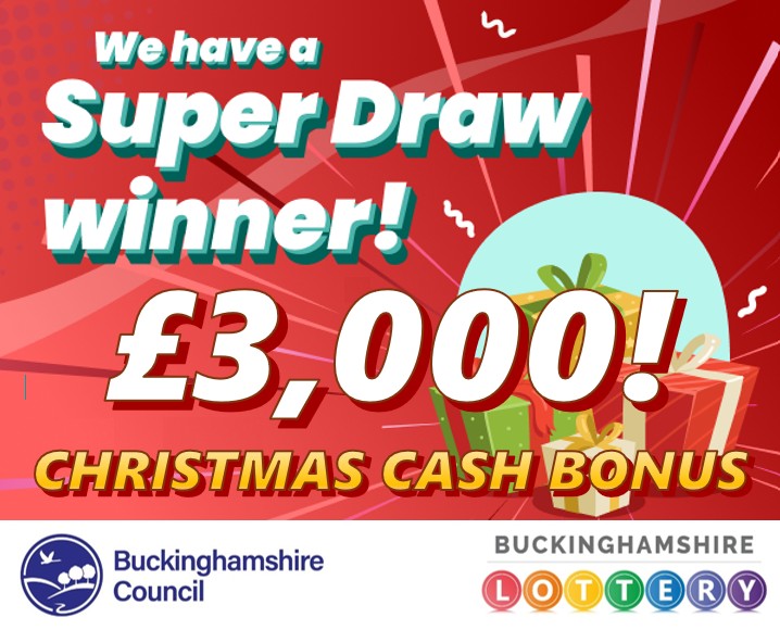 We have a super draw winner! £3000 Christmas cash bonus